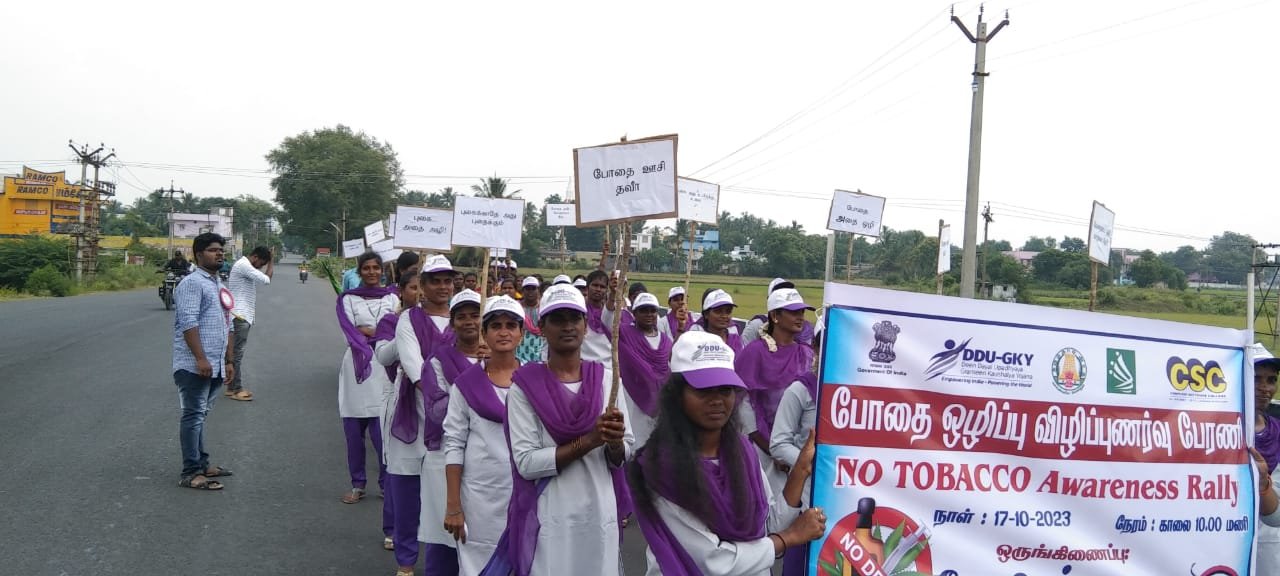 No Tobacco Awarness Organised with DDU-GKY beneficiaries @ Tiruvannmalai (3)